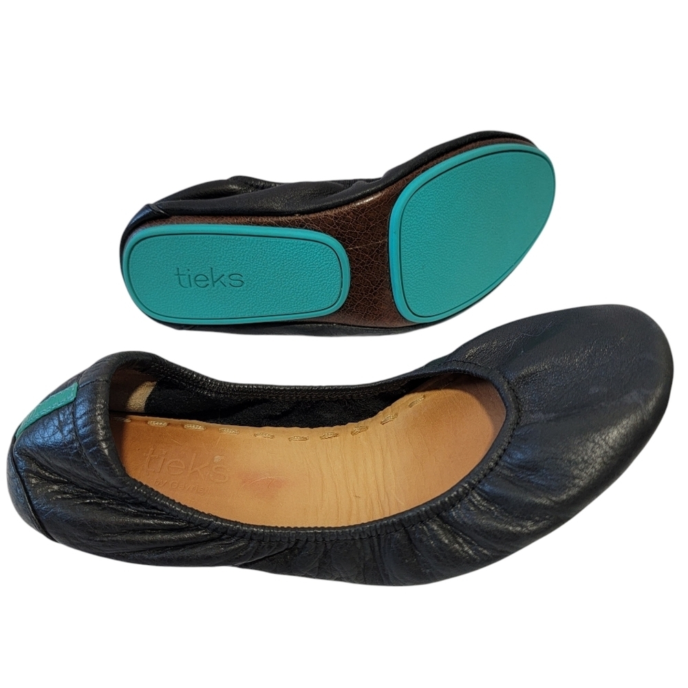 Tieks By Gravieli Matte Black Leather Comfort Shoes Sz 7 Classic Quite Luxury
